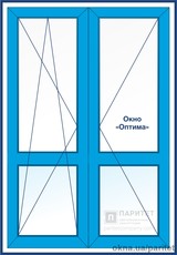 Балконная штульповая дверь Эконом